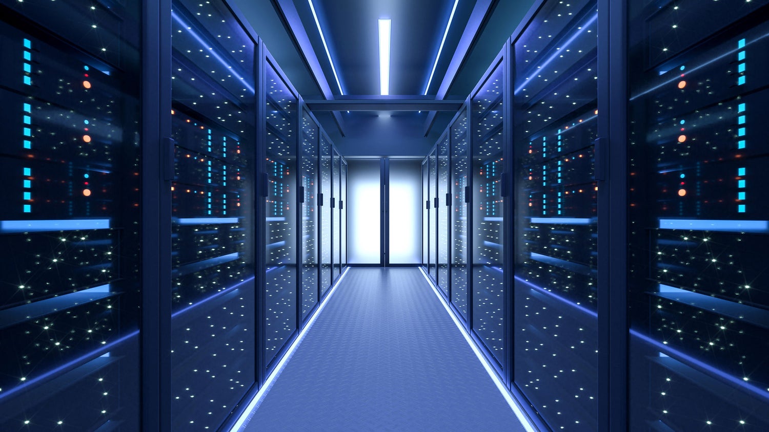 Data center server hallway