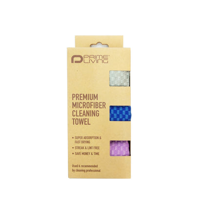 Checkered Microfiber Towel (16" x 16" )